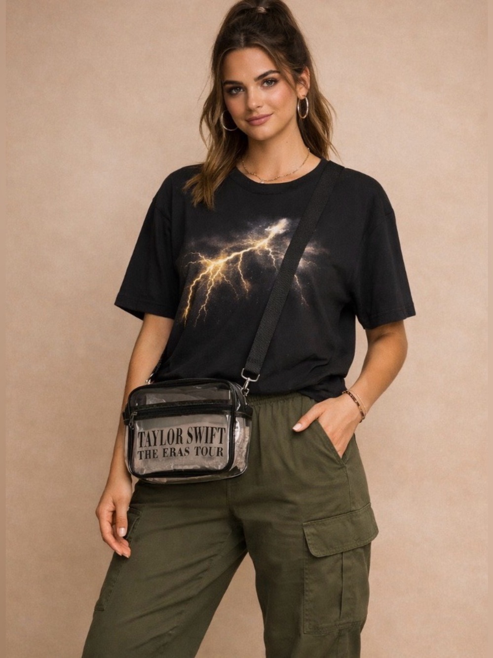 Taylor Swift Eras Tour Clear Stadium Approved Crossbody Bag Purse